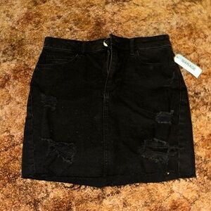 womens size small garage black mini skirt